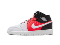 Nike Air Jordan 1 Mid SE GS White Infrared