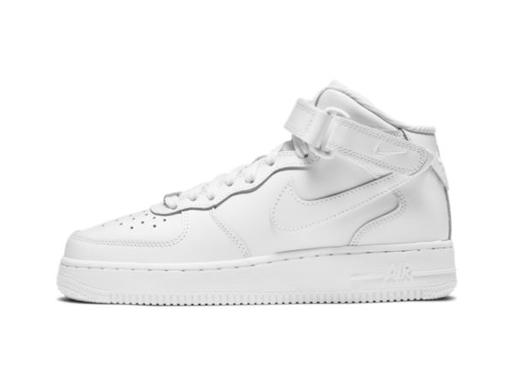 Nike Air Force 1 Mid LE GS Triple White-Nike-pikastore.cz