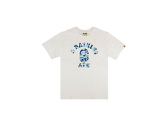 BAPE ABC Camo College Tee White/Blue
