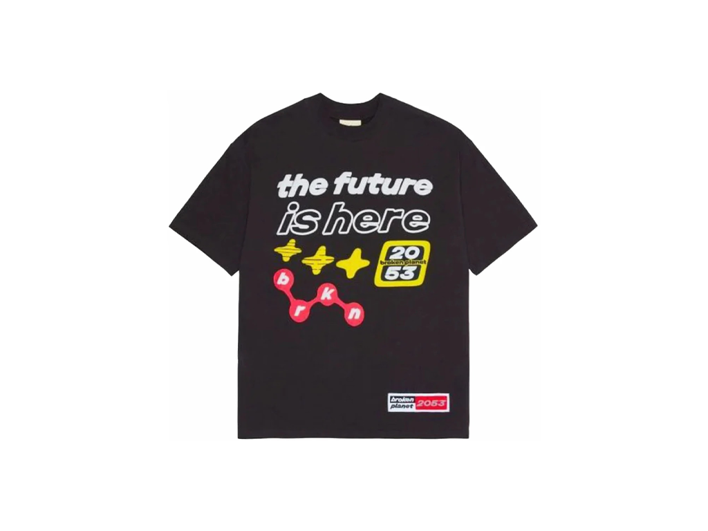 Broken Planet The Future Is Here T-shirt Black-Broken Planet-pikastore.cz