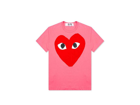 Comme des Garcons PLAY Pastel Red Heart Tee