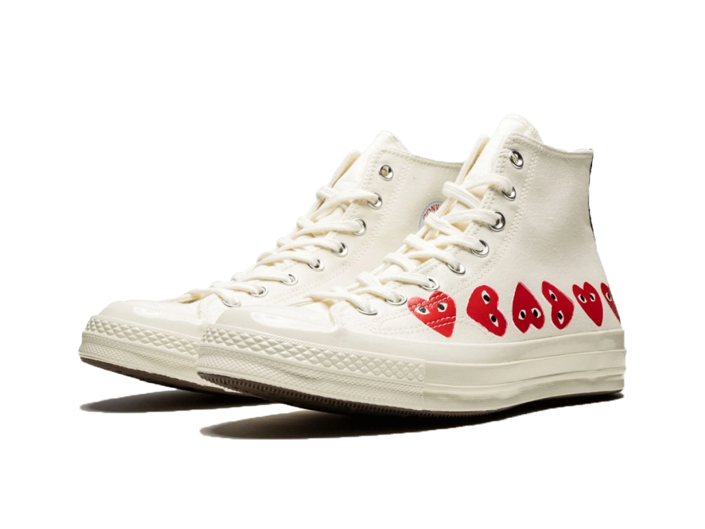 Comme des Garcons Play x Converse Chuck 70 Hi Top Multi Heart White-Converse-pikastore.cz
