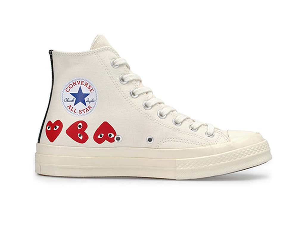 Comme des Garcons Play x Converse Chuck 70 Hi Top Multi Heart White-Converse-pikastore.cz