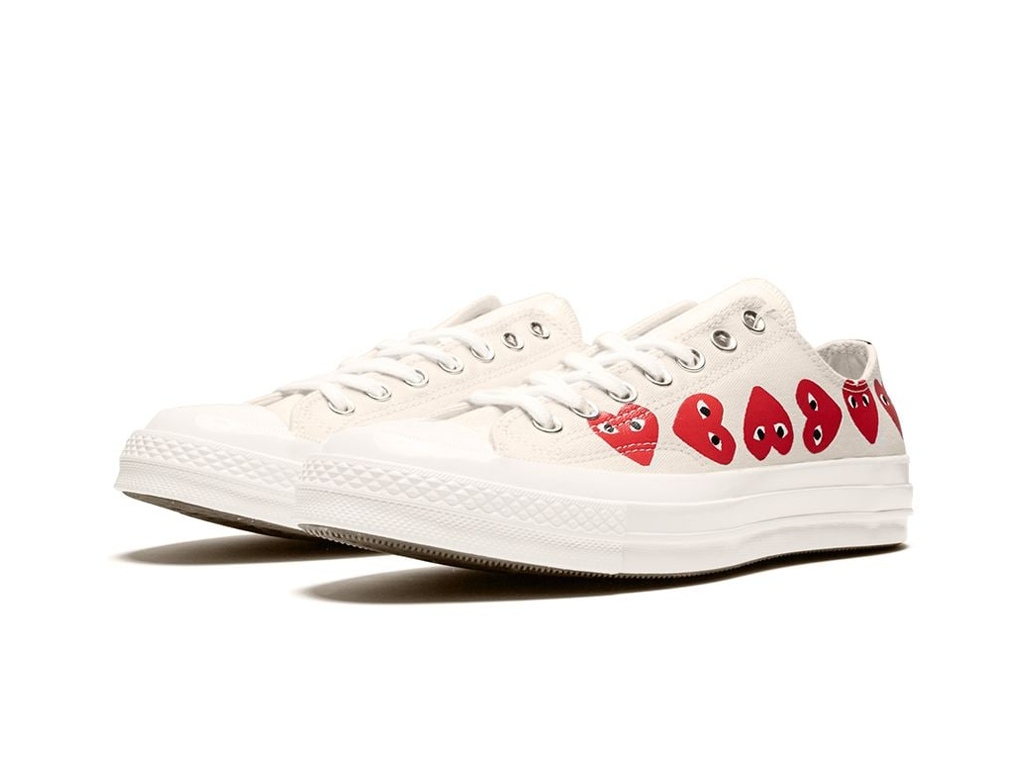 Comme des Garcons Play x Converse Chuck 70 Low WhiteTop Multi Heart-Converse-pikastore.cz