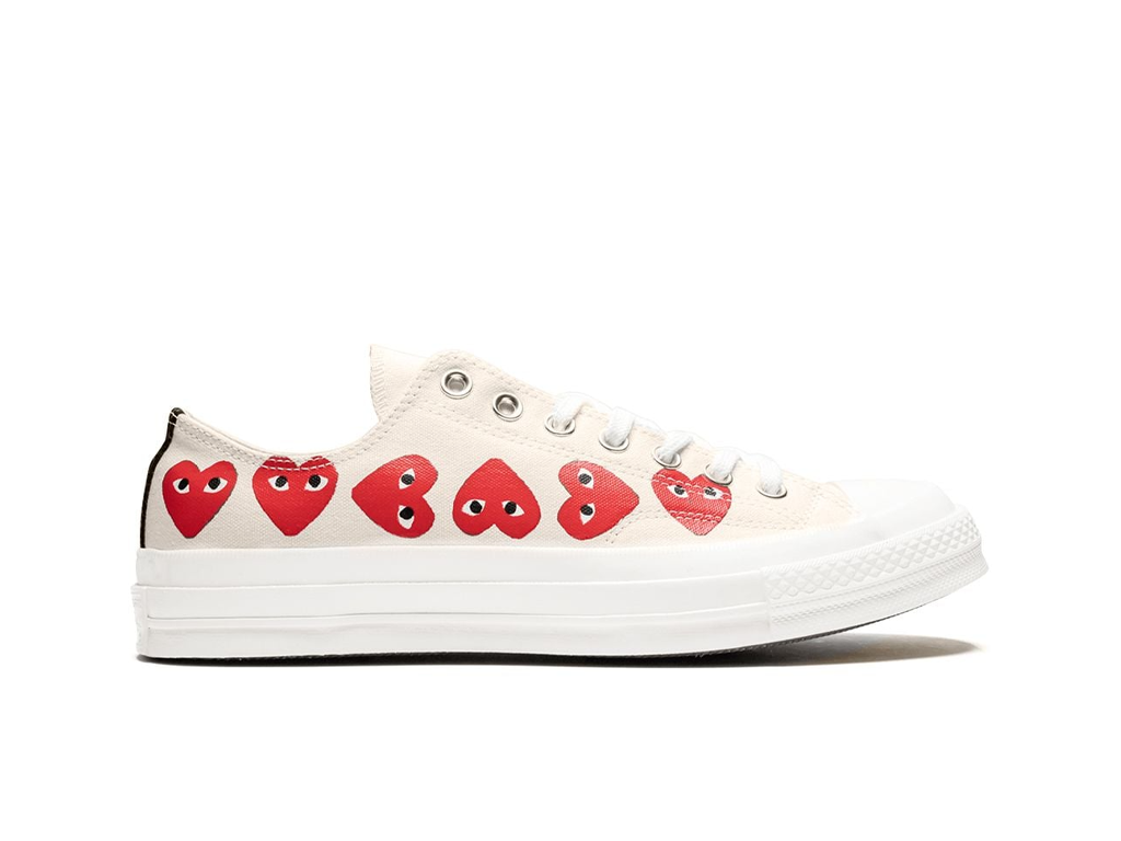 Comme des Garcons Play x Converse Chuck 70 Low WhiteTop Multi Heart-Converse-pikastore.cz