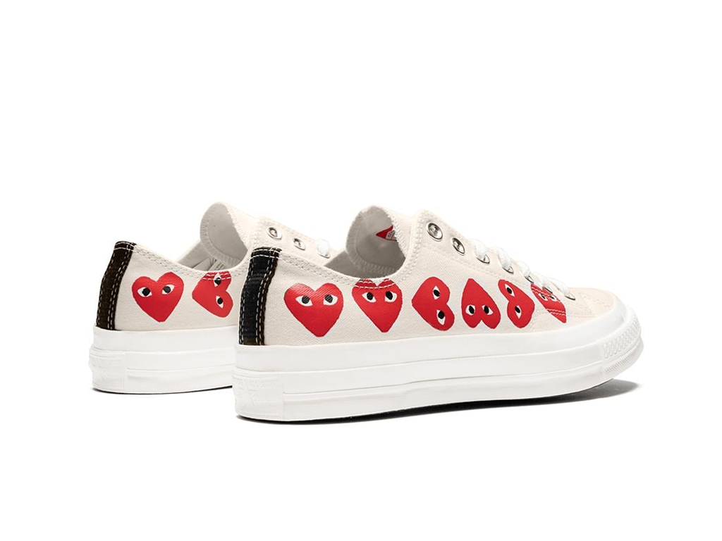 Comme des Garcons Play x Converse Chuck 70 Low WhiteTop Multi Heart-Converse-pikastore.cz