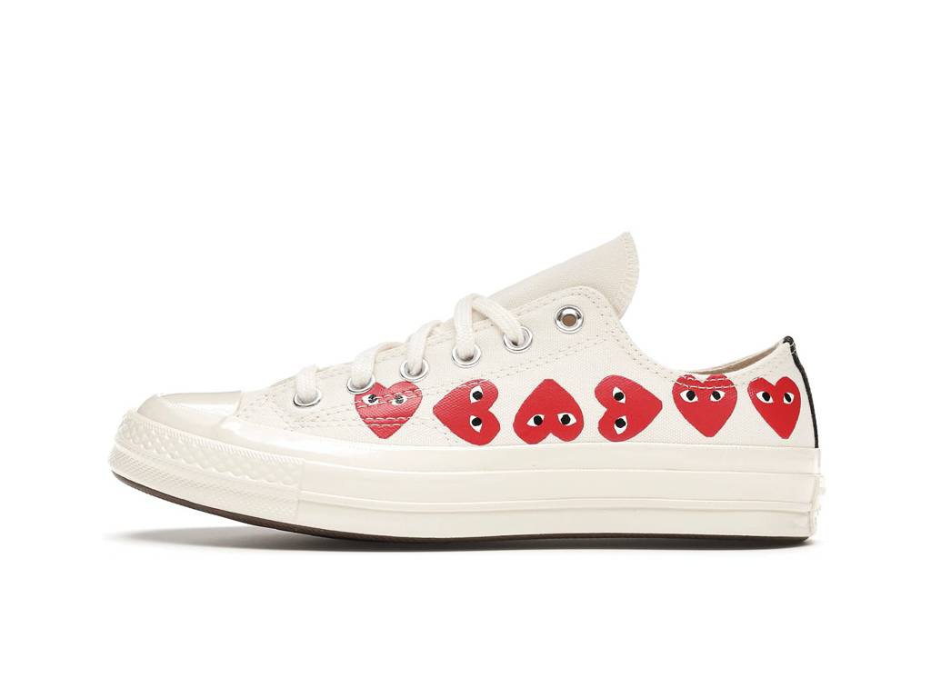 Comme des Garcons Play x Converse Chuck 70 Low WhiteTop Multi Heart-Converse-pikastore.cz