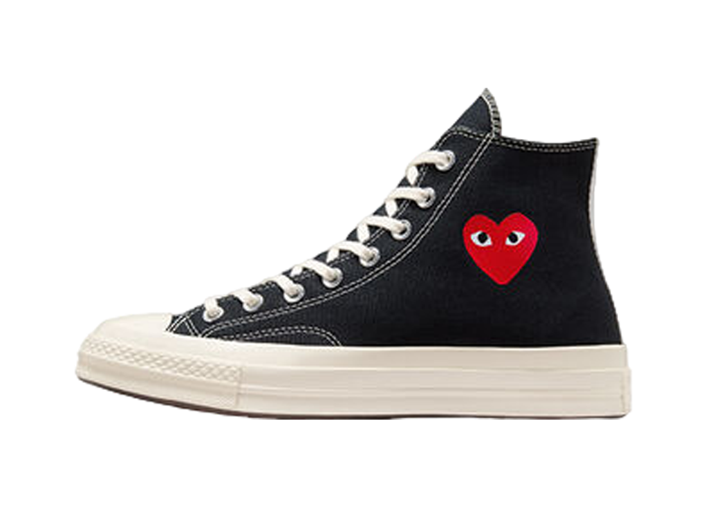 Converse Comme des Garcons PLAY x Chuck 70 High Single Heart - Black-Converse-pikastore.cz
