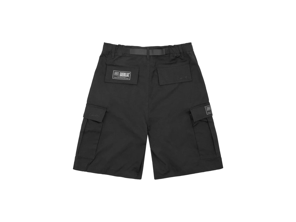 Corteiz Alcatraz Cargo Shorts Triple Black-Corteiz-pikastore.cz