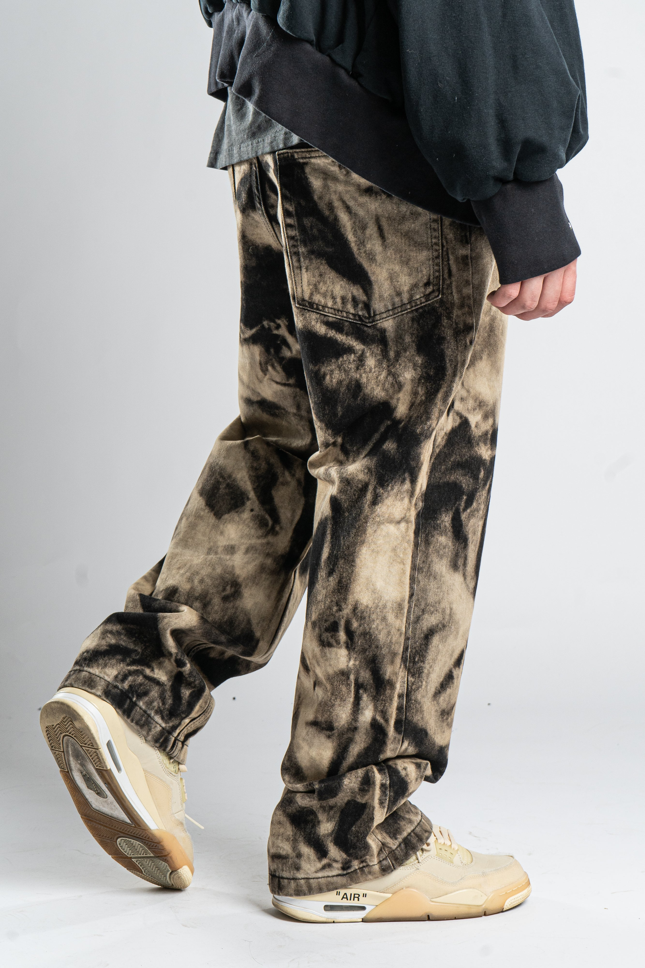 Custom Bleached Black Jeans-Kalhoty-Custompantsprg-pikastore.cz