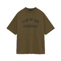 Fear of God Essentials Jersey S24 Crewneck T-Shirt Olive - PIKASTORE