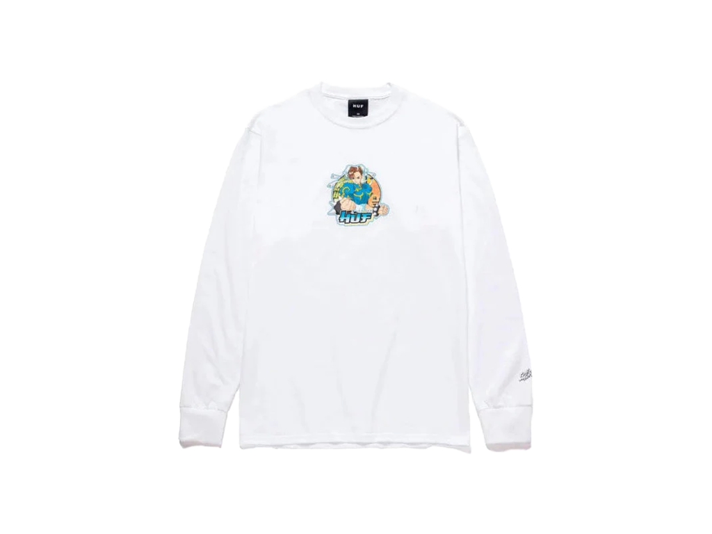 HUF Chun-li Longsleeve Tee White