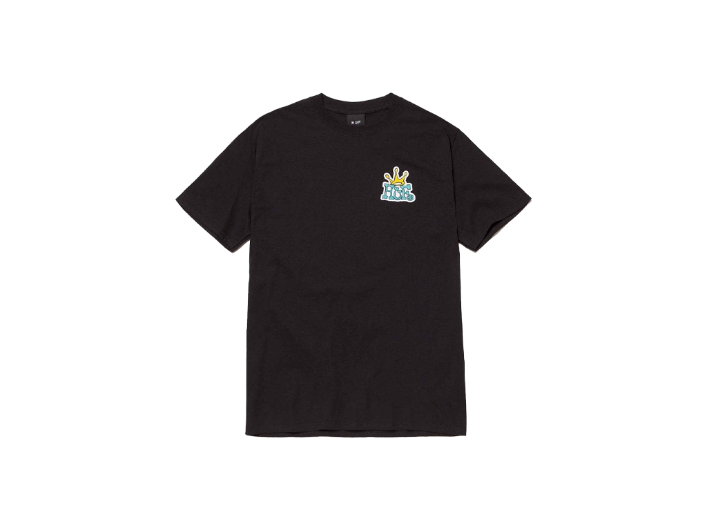 HUF Crown Tee Black-HUF-pikastore.cz