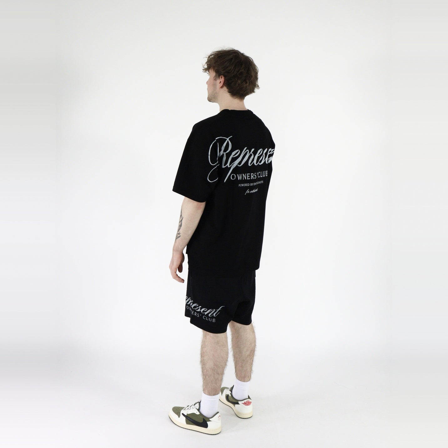 Represent Owners Club Script T-Shirt + Shorts Black - SET-Bundle-Represent-pikastore.cz