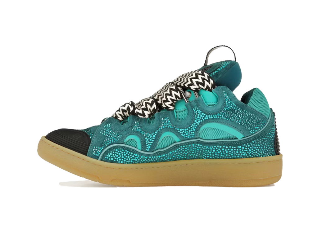Lanvin Curb Sneakers Rhinestones - Pale Blue-Lanvin-pikastore.cz