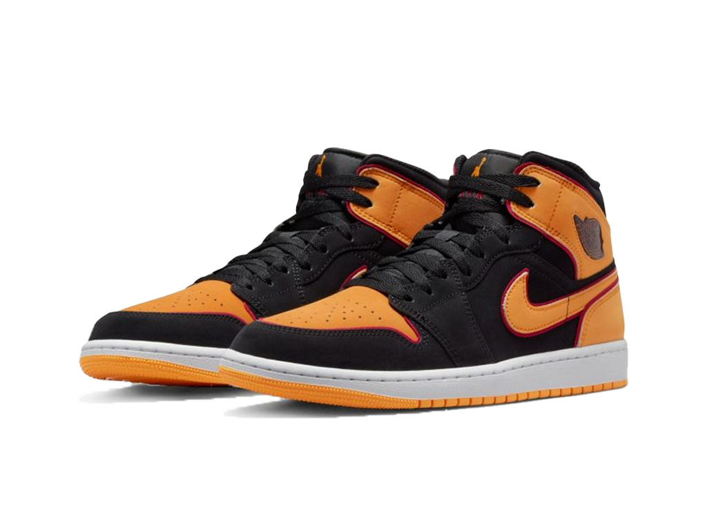 Nike Air Jordan 1 Mid Fat Tongue Black Orange-sneakers-Air Jordan-pikastore.cz