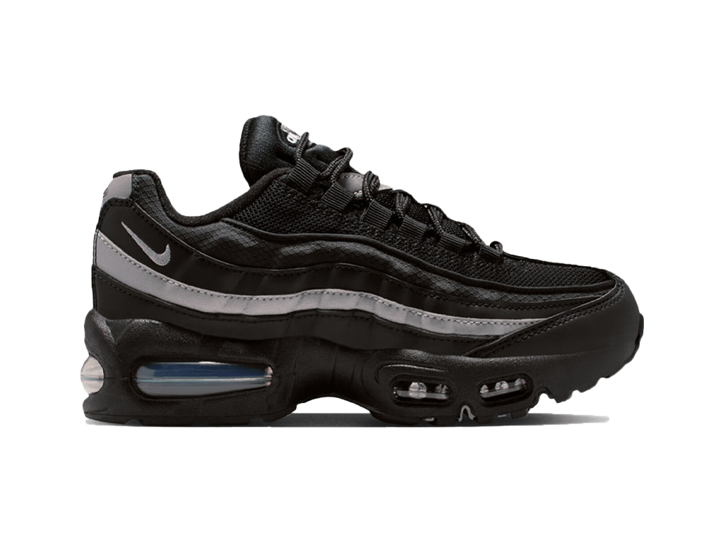 Nike Air Max 95 GS Black Metallic Silver – tenisky – fotka 3 z 5