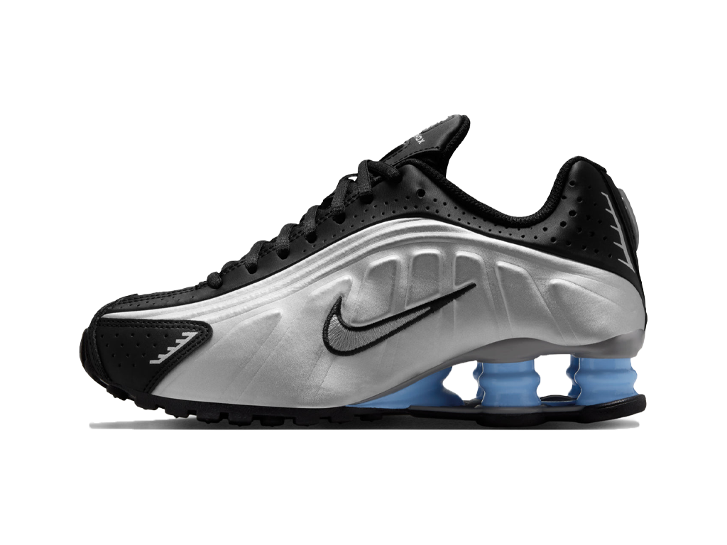 Nike Shox R4 GS Metallic Silver Psychic Blue