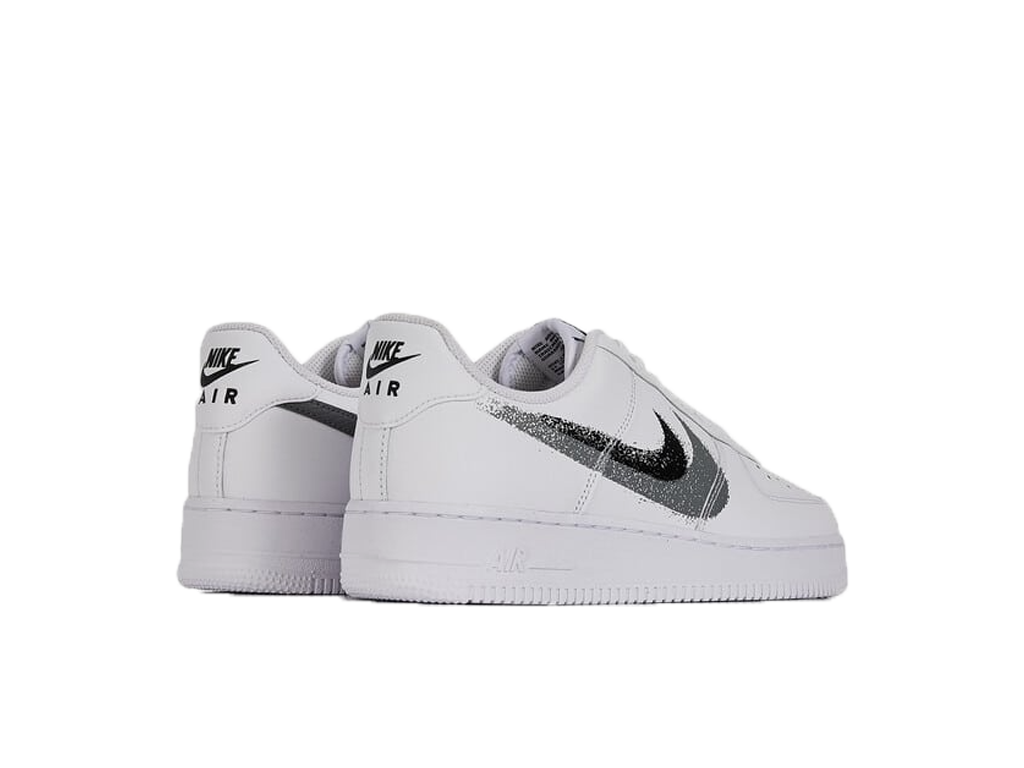 Nike Air Force 1 Low '07 Spray Paint Swoosh White Black Gray