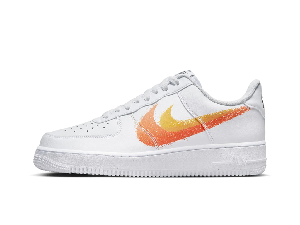 Nike Air Force 1 Low '07 Spray Paint Swoosh White Safety Orange