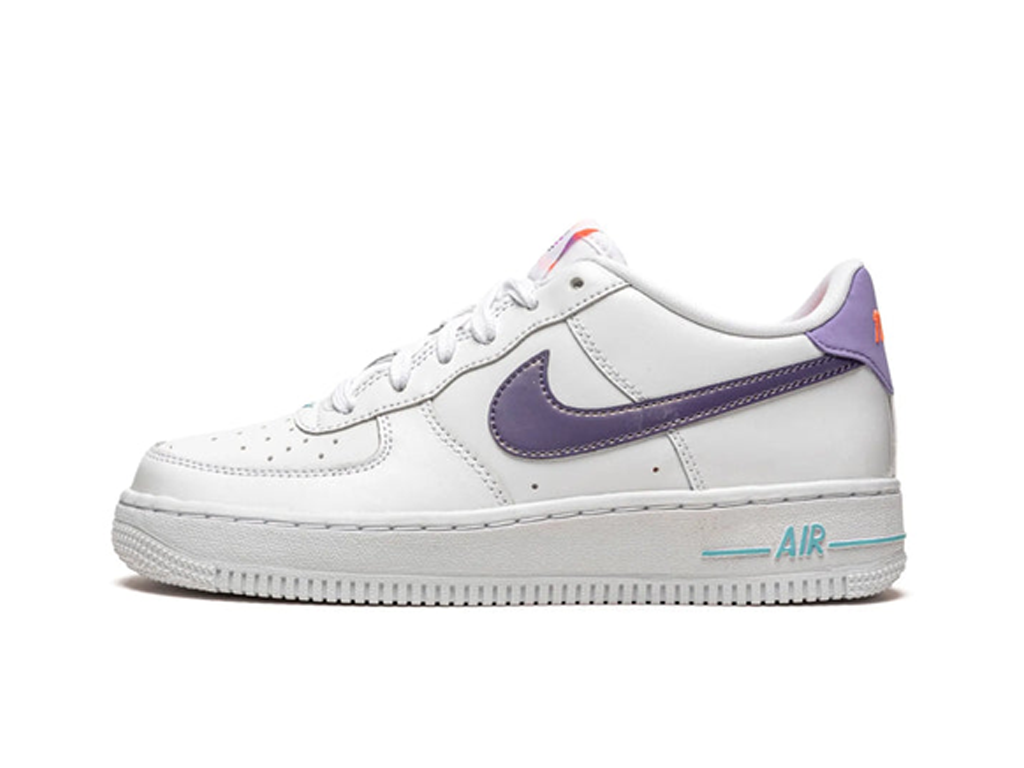 Nike Air Force 1 Low LV8 White Dark Purple (GS)