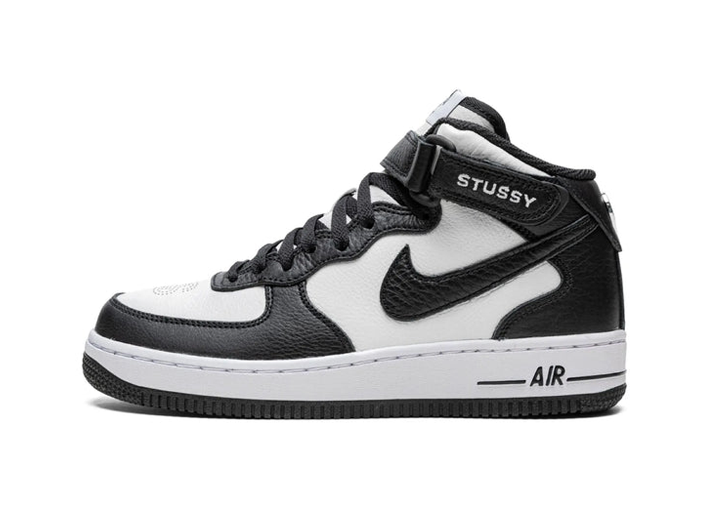 Nike Air Force 1 Mid Stussy Light Bone Black-sneakers-Nike-pikastore.cz
