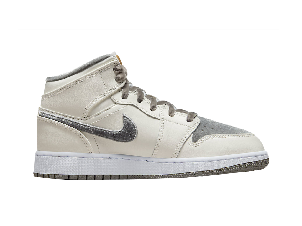 Nike Air Jordan 1 Mid SE GS Pewter Velvet Toe-Air Jordan-pikastore.cz
