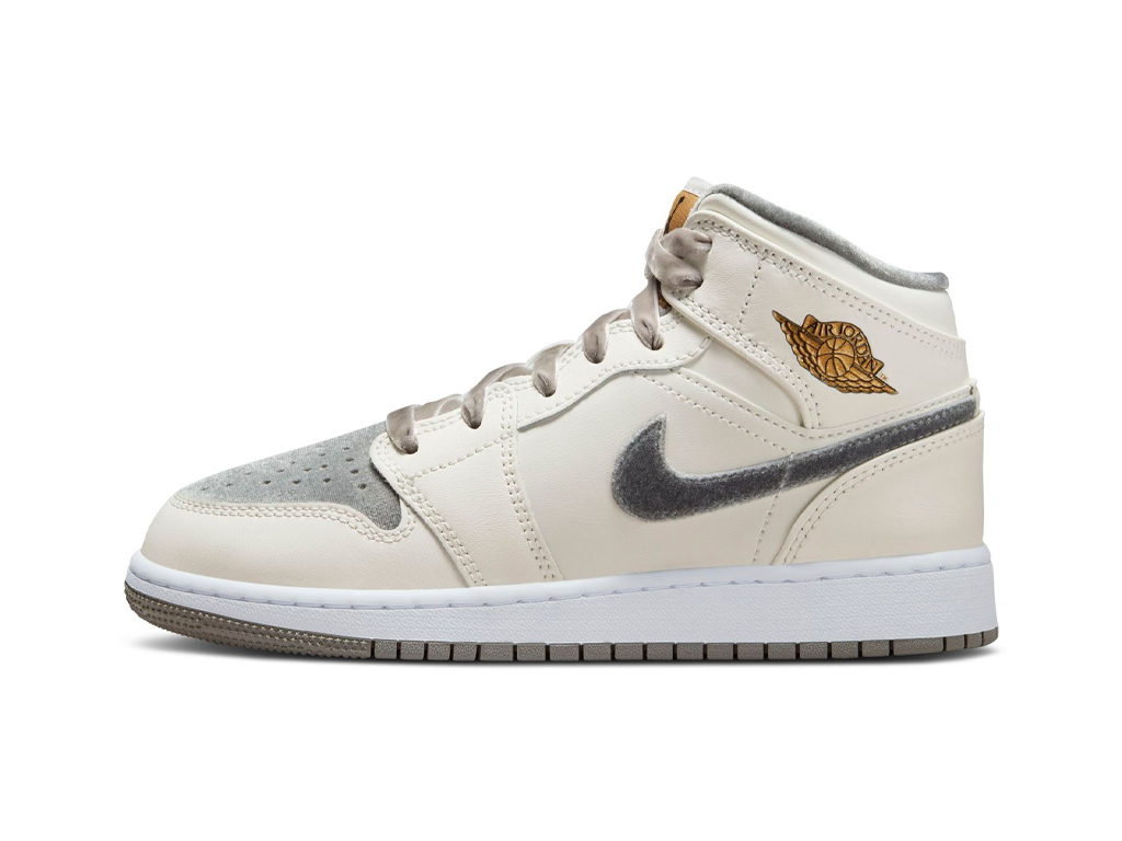 Nike Air Jordan 1 Mid SE GS Pewter Velvet Toe-Air Jordan-pikastore.cz