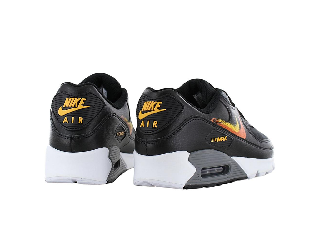 Nike Air Max 90 Spray Paint Swoosh - Black Gold Orange-Nike-pikastore.cz