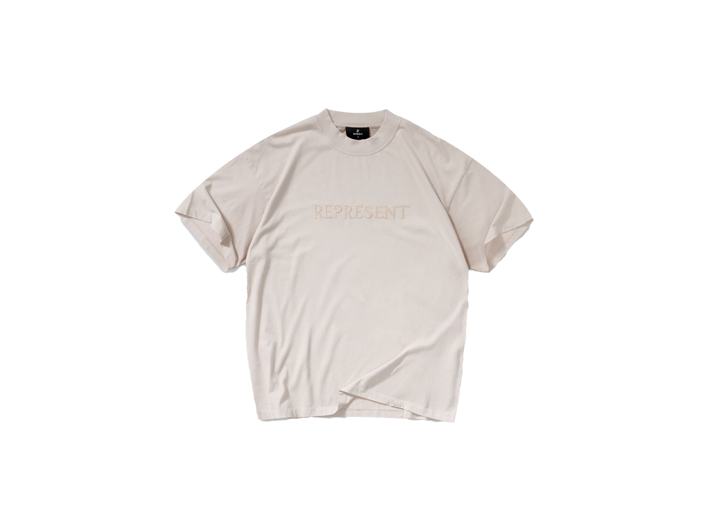 Represent Embroidered Serif Logo T-Shirt Concrete-Represent-pikastore.cz