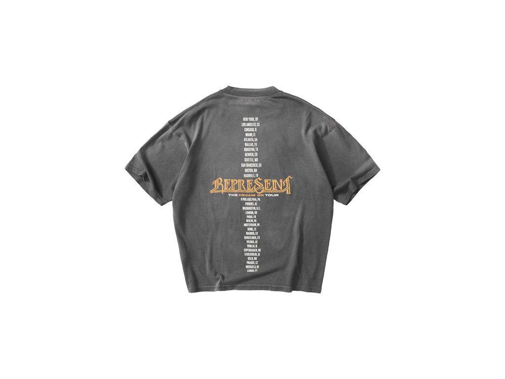 Represent Golden Tour T-Shirt Sun Fade Grey