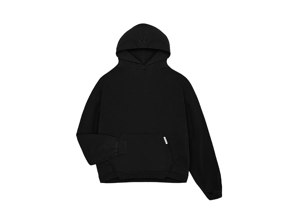Represent Initial Boxy Hoodie Black
