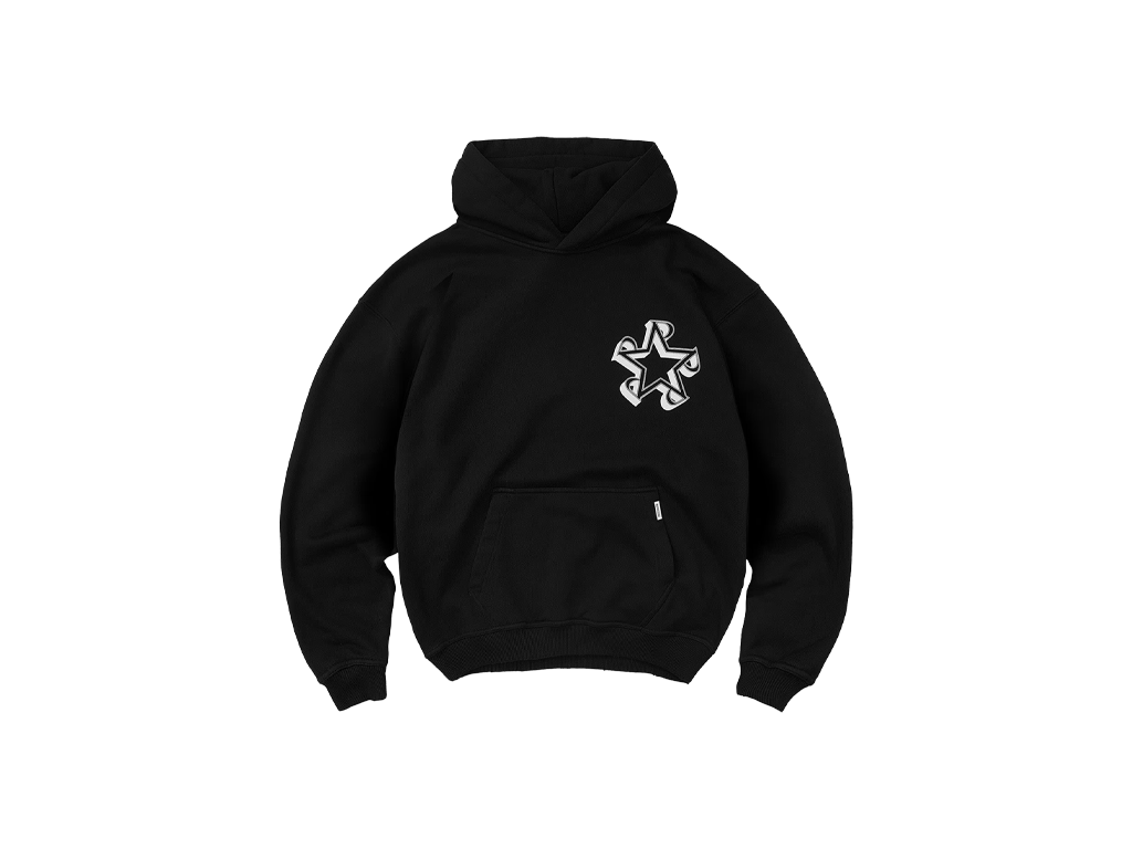 Represent Initial Star Hoodie Jet Black
