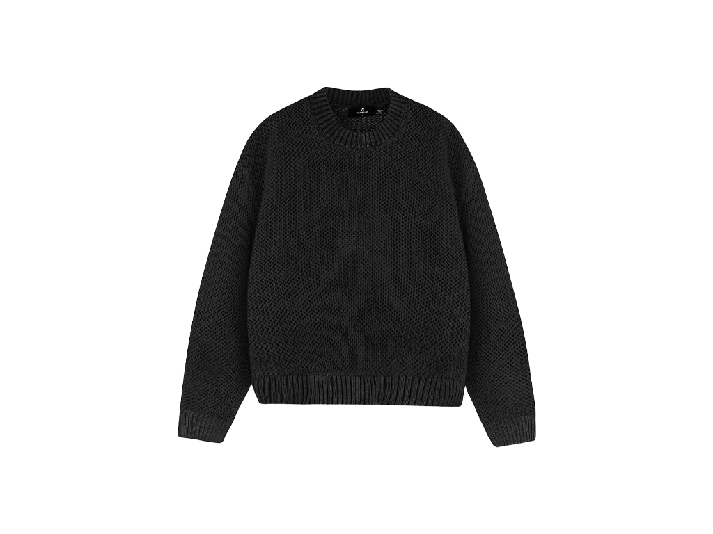 Represent Open Gauge Knit Sweater Jet Black-Represent-pikastore.cz
