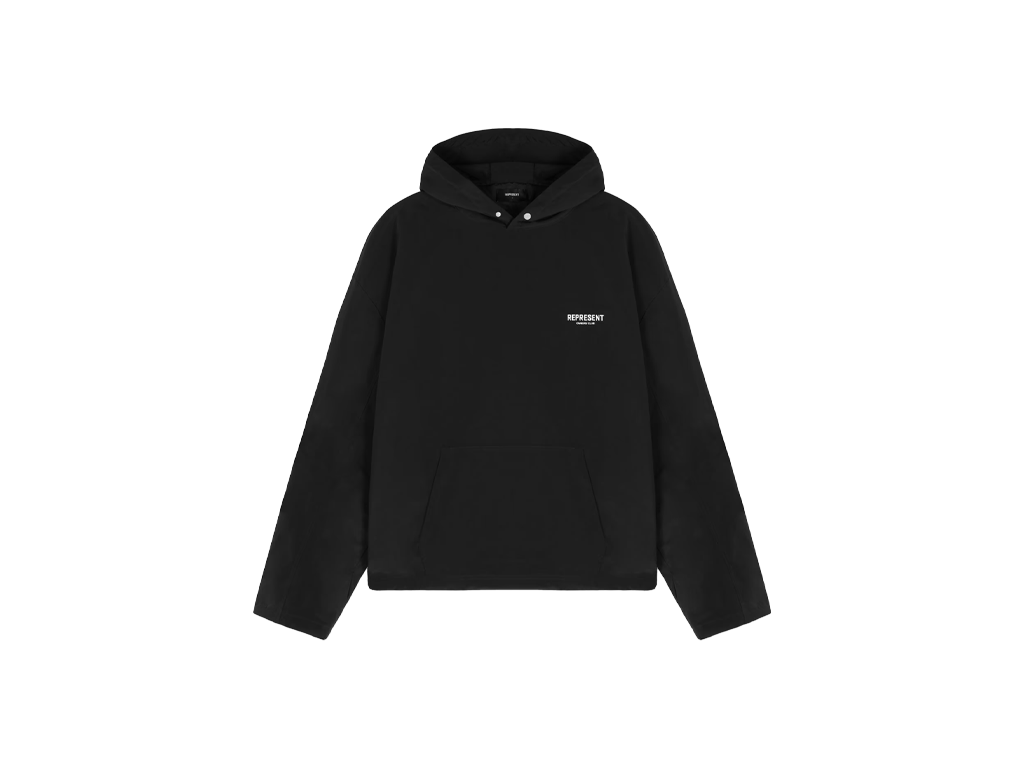 Represent Owners Club Nylon Pullover Jacket Black-Represent-pikastore.cz