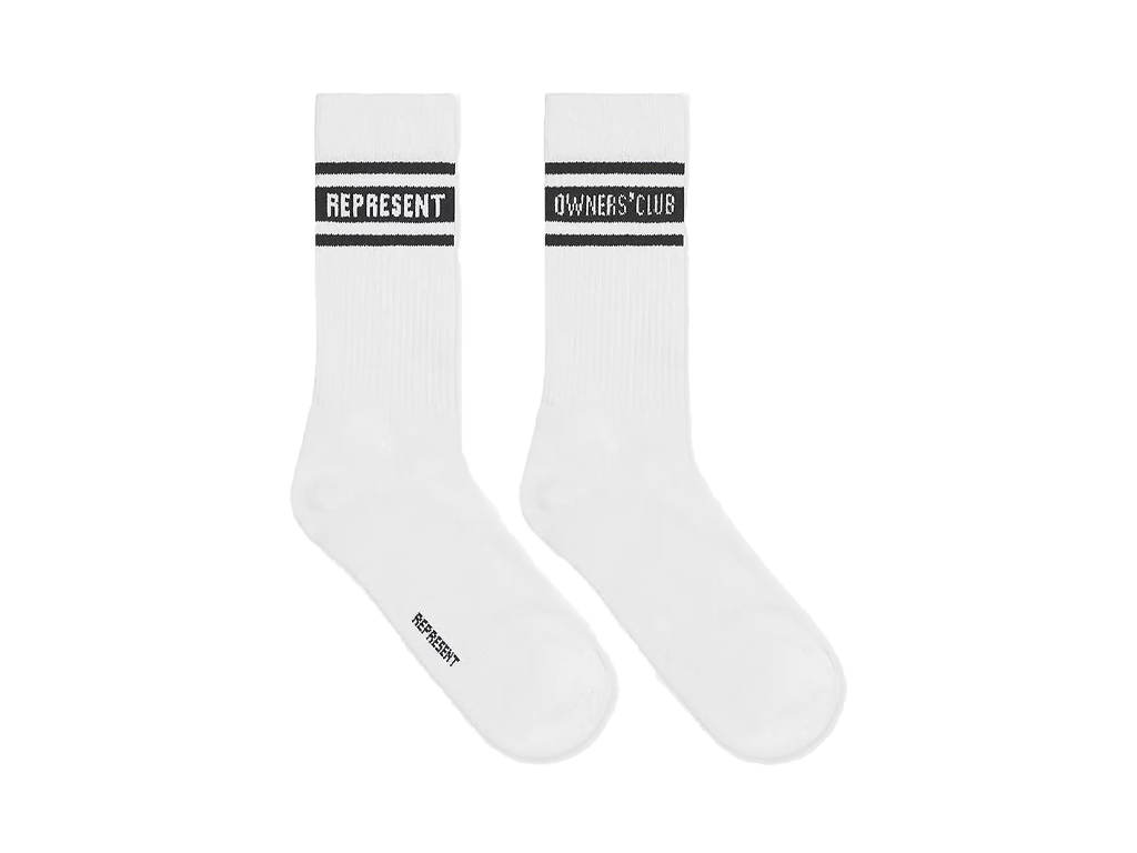 Represent Owners Club Socks Flat White Black-Represent-pikastore.cz