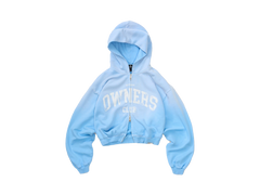 Represent Owners Club Zip Through Hoodie Sky Blue