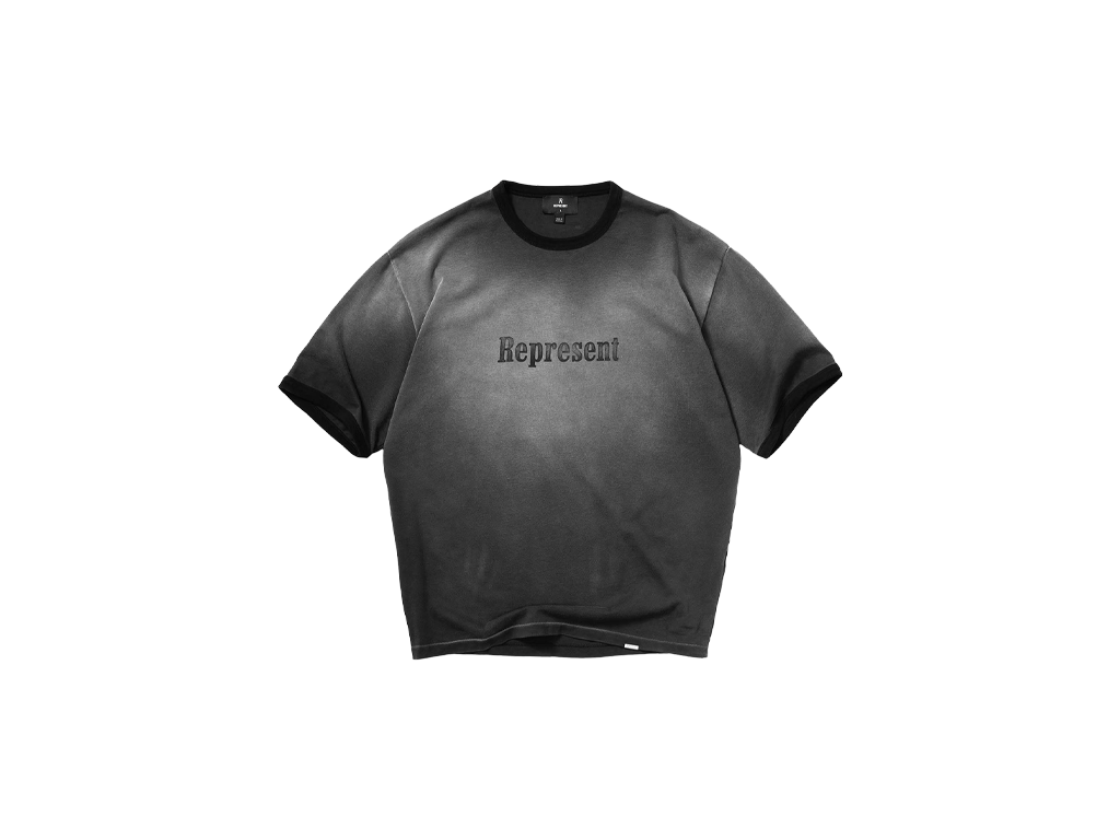 Represent Ringer T-Shirt Stained Black-Represent-pikastore.cz