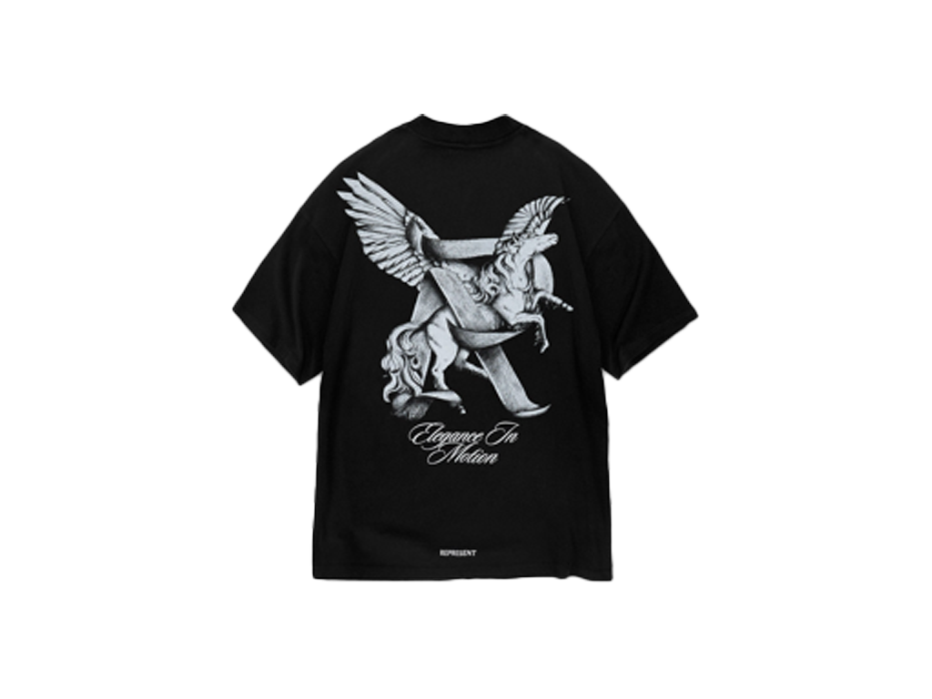 Represent Elegance In Motion T-Shirt Jet Black-Represent-pikastore.cz