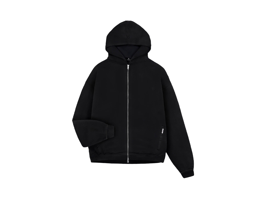 Represent Initial Oversized Zip Hoodie Black-Represent-pikastore.cz