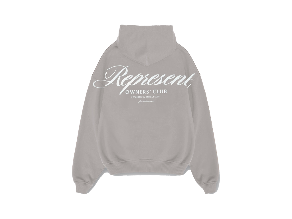 Represent Owners Club Script Hoodie Slate-Represent-pikastore.cz