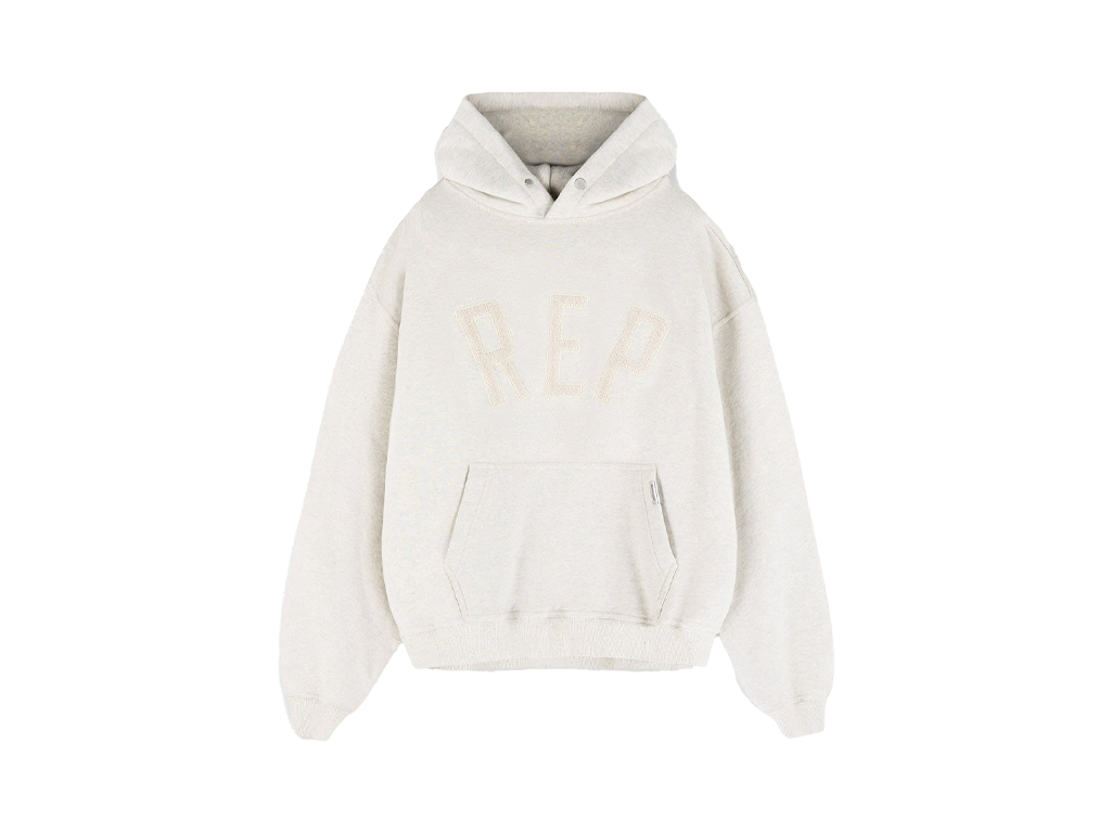 Represent Rep Applique Hoodie Cream Marl-Represent-pikastore.cz