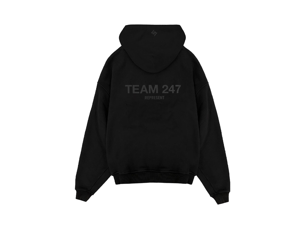 Represent Team 247 Oversized Hoodie Matte Black-Represent-pikastore.cz