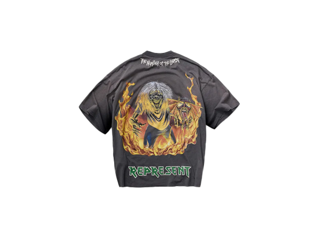 Represent X Iron Maiden Number Of Beast T-Shirt Sunfade Grey-Represent-pikastore.cz