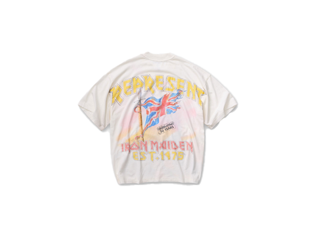 Represent X Iron Maiden Steed T-Shirt Flat White-Represent-pikastore.cz