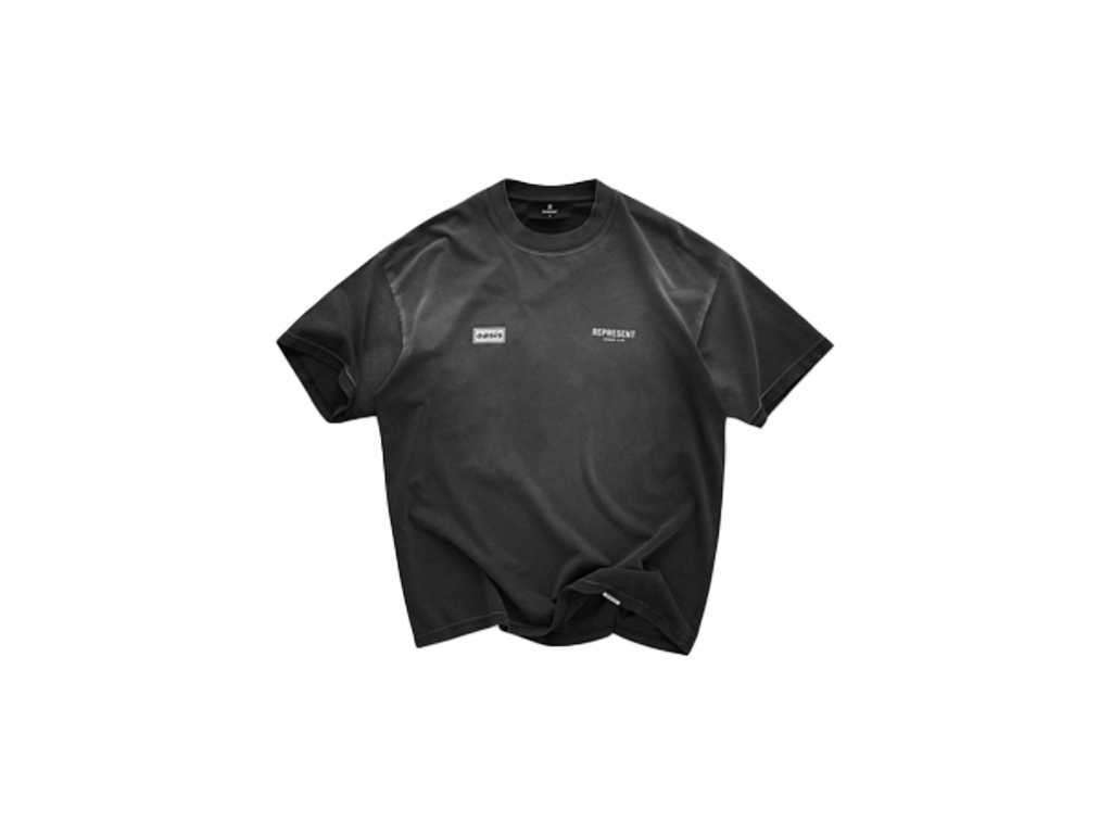 Represent X Oasis Owners Club T-Shirt Stained Black-Represent-pikastore.cz