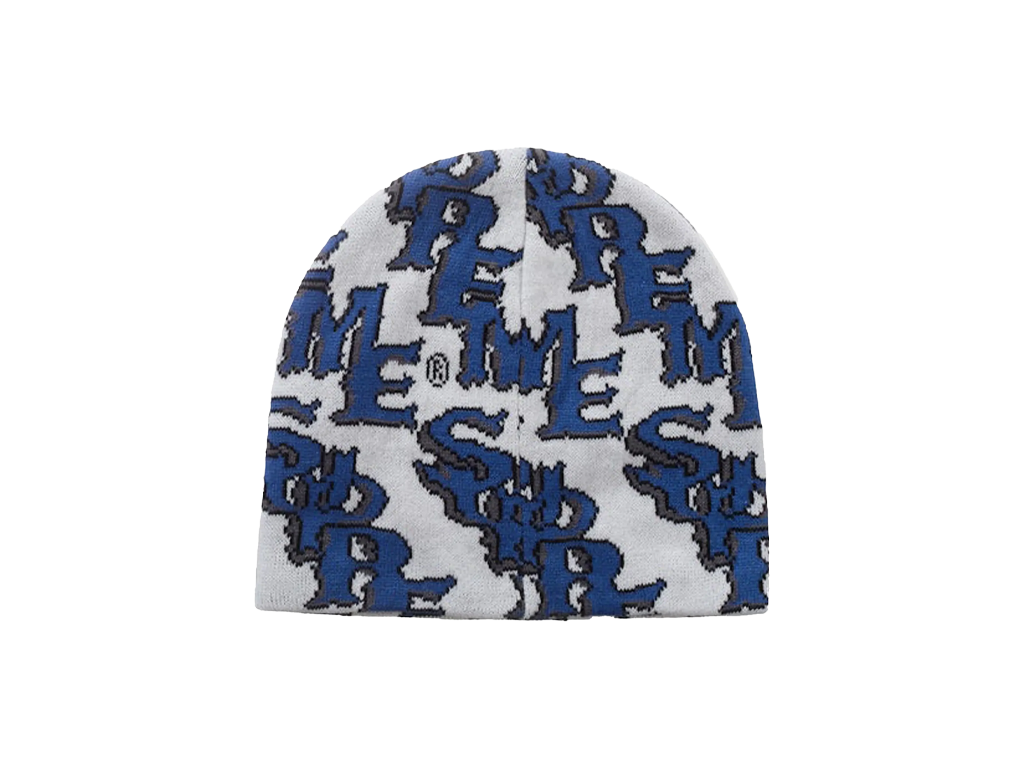 SUPREME SLANTED GOTHIC OUTLINE BEANIE BLUE-Supreme-pikastore.cz