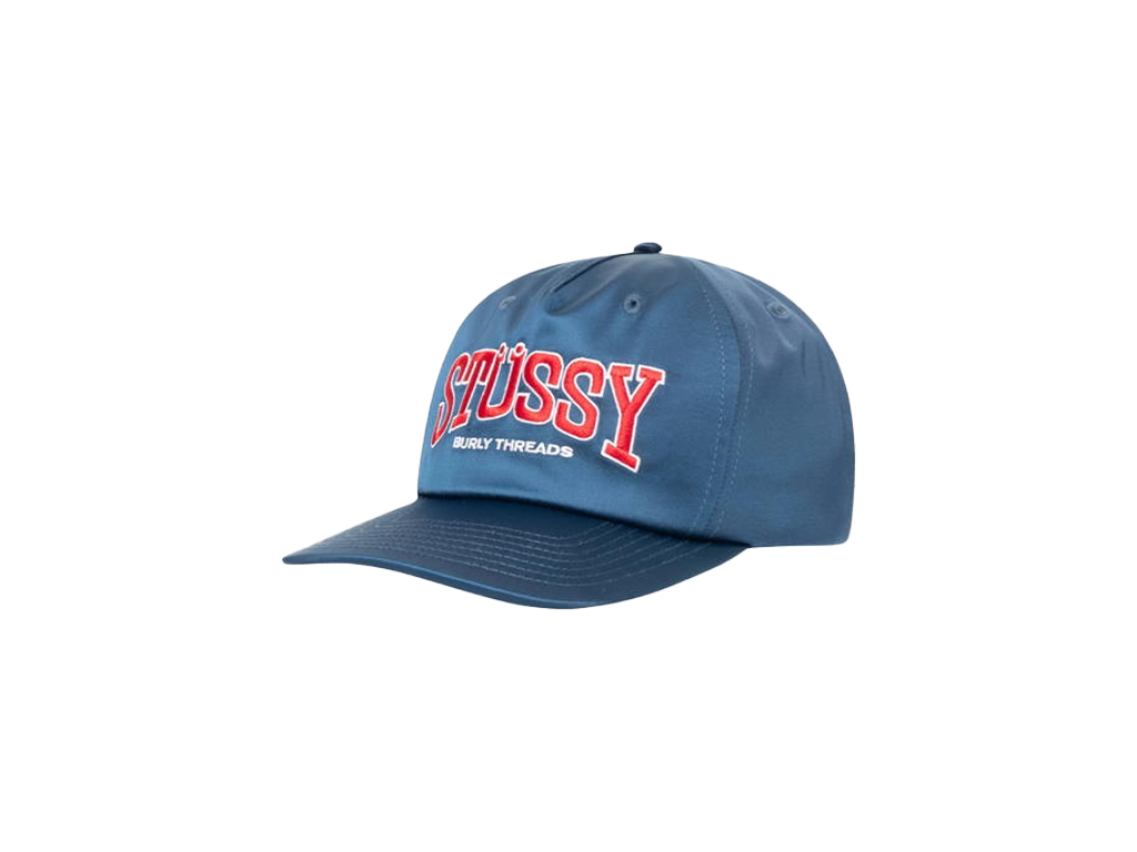 Stussy Mid Depth Burly Threads Snapback Navy