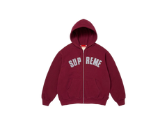 Supreme Arc Thermal Lined Zip Up Hooded Sweatshirt Cardinal