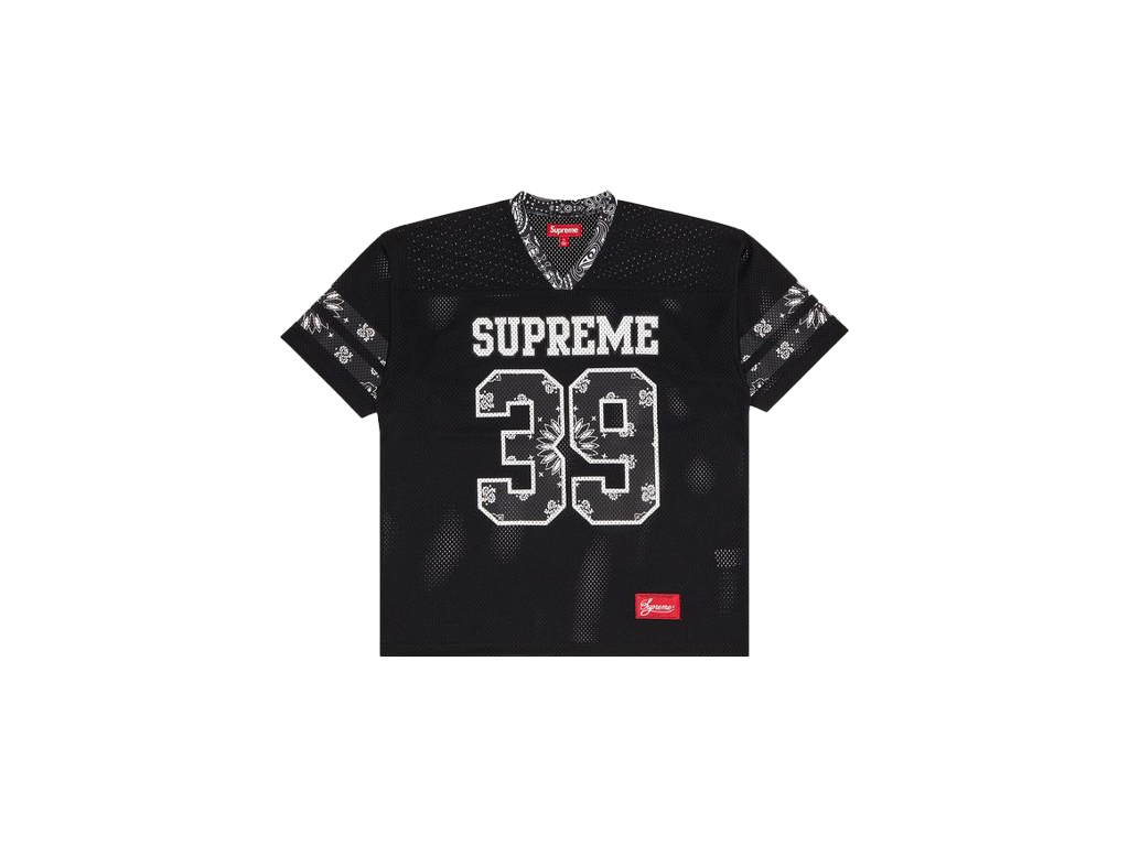 Supreme Bandana Football Jersey Black – dres